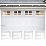 RDUIGT 4PCS Garage Door Windows, 20.7'x13.8' Garage Door Windows Inserts with Plexy Glass for Exterior Garage Doors, Cross Design