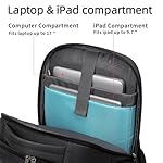 DUSLANG 17 Inch Laptop Backpack for Travel Water Resistant College Backpack for Men/Women Laptop Bag with USB Charging Port,Black - Image 4