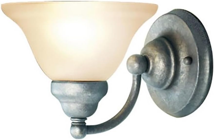 Anson 1 Light Steel/Glass Wall Sconce in Graystone
