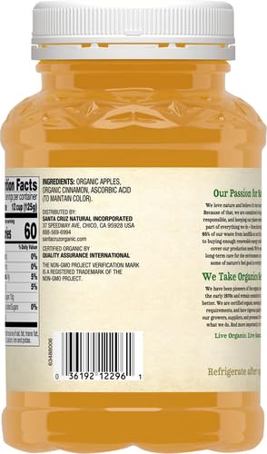 Santa Cruz Organic Cinnamon Apple Sauce Jars, 23oz (Pack of 1) - Thumbnail 4