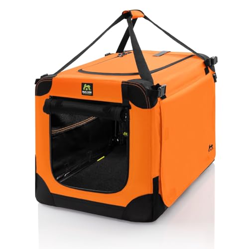 Maelson Soft Kennel Neon Orange 72 cm + Lounge Mat - Transportbox mit Matratze für Hunde