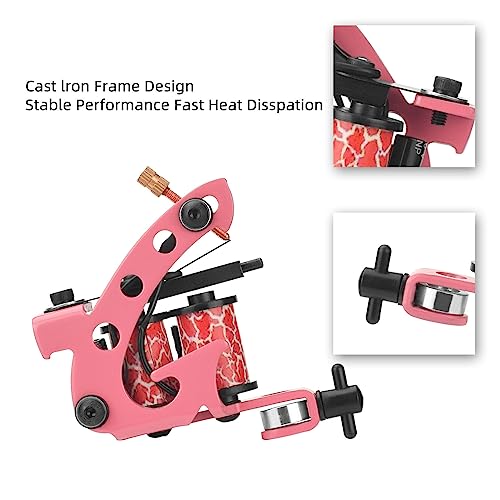 Nsxayiwe NSXAYIWE5NETQROVGP Coil Tattoo Machine, 10 Wraps Copper Tattoo Coil Machine thumb #4