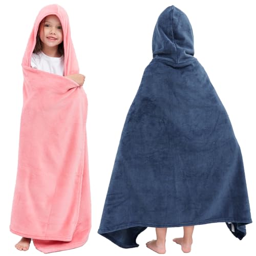 Hiturbo 2Pcs Kids Fleece Hooded Towel: Soft Plush Warm Blanket thumb #4