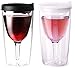 Vino2Go Double Wall Acrylic Tumbler with Black and Frost Lids, 10 oz, Pack of 2