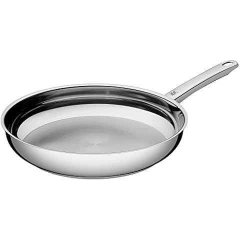 WMF Profi Bratpfanne 28 cm Induktion, Edelstahlpfanne unbeschichtet, Cromargan Edelstahl Cover
