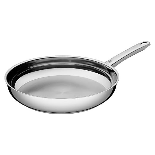 WMF Profi Bratpfanne 28 cm, Edelstahlpfanne unbeschichtet, Cromargan Edelstahl Pfanne Induktion, für alle Herdarten geeignet, backofenfest, spülmaschinengeeignet