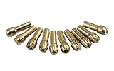 10 Pieces Assorted Sizes Brass Collet for Rotary Tools includes Dremel