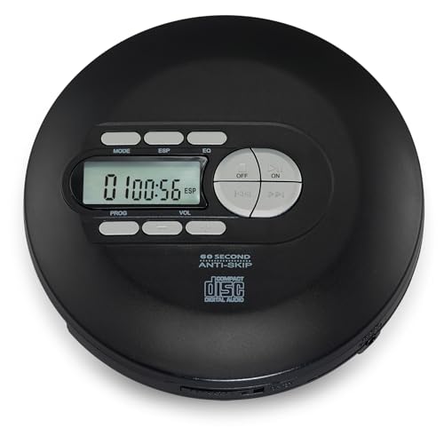 iLive Anti-Skip CD Player with Wired Earbuds, IPCD603B
