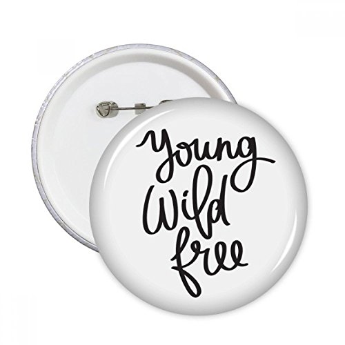 Badge bouton rond sauvage cadeau décoration vêtement 5 pièces