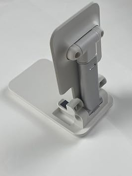 Ankbit Adjustable Phone Holder, Portable Stand with Foldable Legs, White