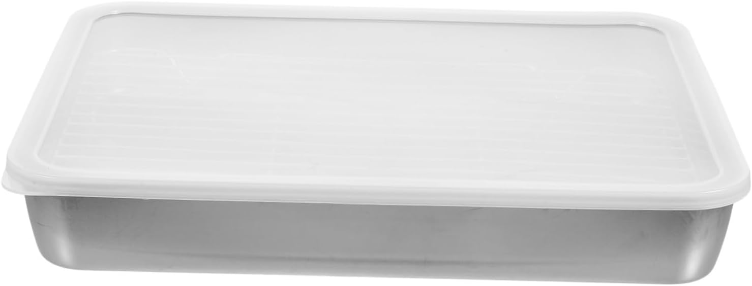 Alipis Stainless Steel Roasting Pan with Rack Rectangular Baking Dish for Oven Use for Cooking Lasagna Easy Clean Nonstick Surface Versatile Kitchen Essential