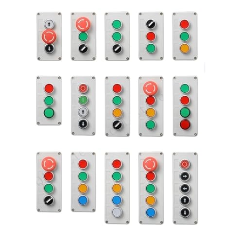 Boîte d'arrêt d'urgence étanche avec bouton trois vitesses