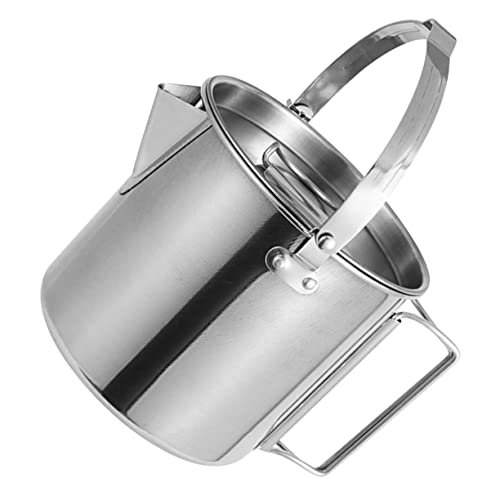 Mipcase Stainless Steel Kettle 1.2l Camping Tea Kettle Portable Teapot Hot Water