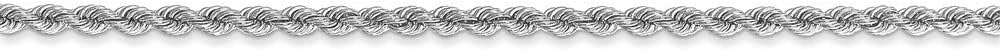 Chain Necklace 14K White Gold Rope 18 in 2.25 mm WG 2.25mm Regular