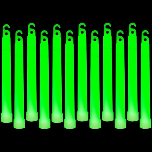 Binnan 25Pcs Verde Glow Sticks, Palillo del Resplandor de la Pesca, Palillos de la Luz de la Pesca para Niños Navidad, Conciertos