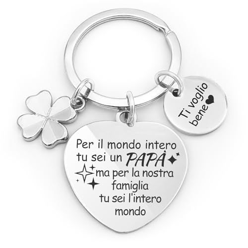 YISCOKO Regalo Festa del Papà Regalo Papà Festa del Papà Idee Regalo Portachiavi Papà Festa del Papà Regali Personalizzati Regali per Papà