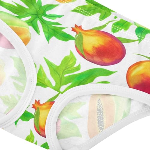 Floral Watercolor Papaya Little Girl Panties Girls Underwear Toddlers Cotton Personalized Kids Briefs Undies 2t4