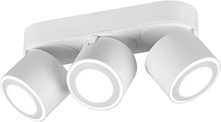 Trio Leuchten LED Deckeneinbau u. Aufbauleuchte Taurus 652910331, Metall Weiß matt, inkl. 3x 3.5 Watt + 3x 1.5 Watt LED