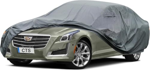 GUNHYI Premium Car Cover Custom Fit Cadillac CTS/CTS-V (2003-2019), 16 Layers Heavy Duty Car Cover Waterproof All Weather with Zipper Door for Sun Rain Snow Dust Uv Protection