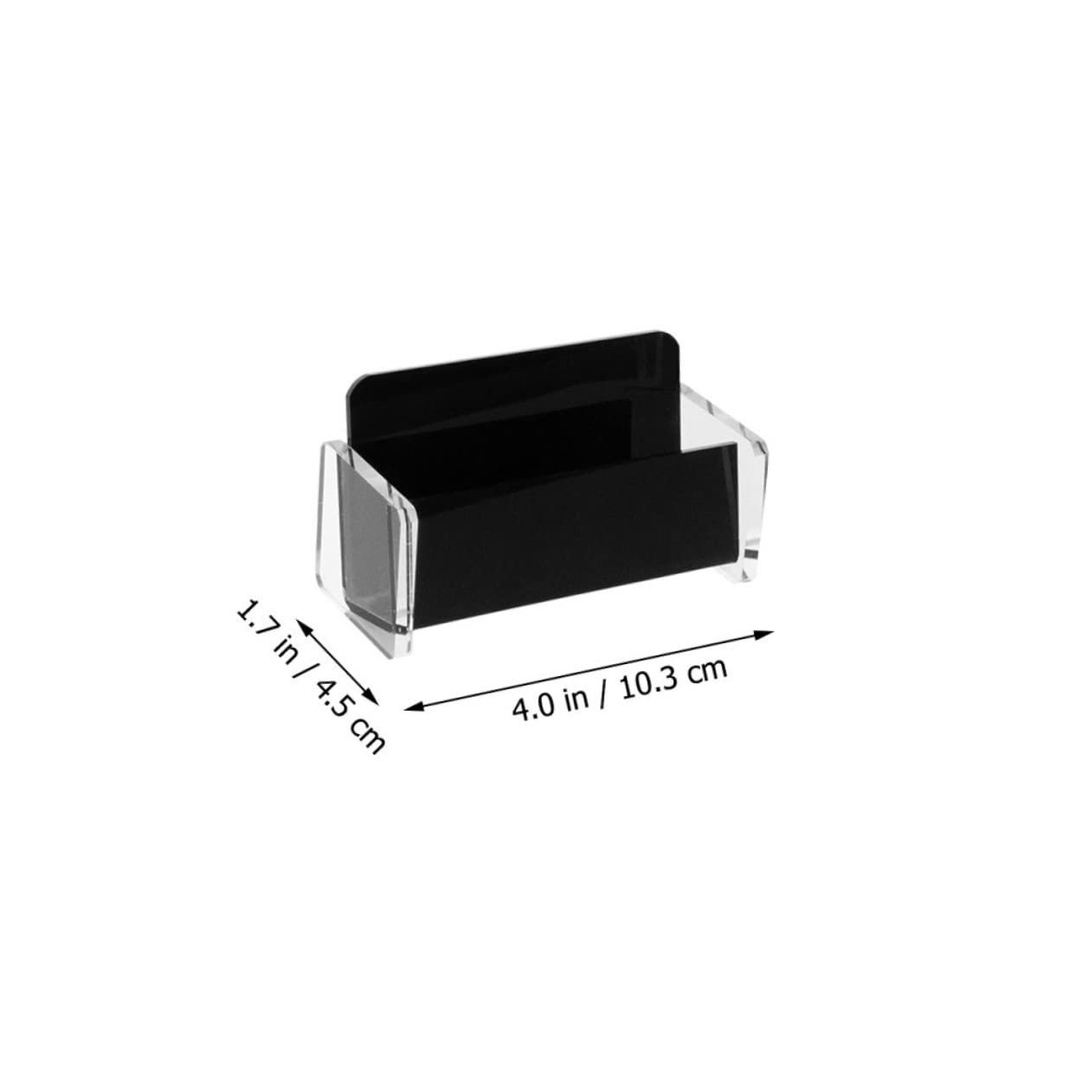 jojofuny 3 Set Porta Biglietti Da Visita Acrilico Trasparente E Nero Organizer Da Scrivania Con Capacità Carte Supporto Verticale Elegante Per Ufficio E Riunioni 2 Pezzi * 3