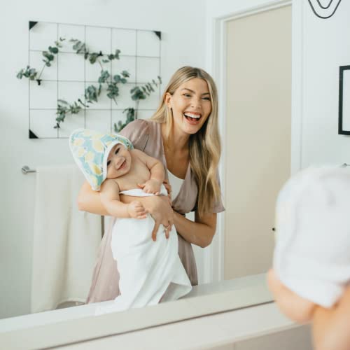 Image of aden + anais Essentials Hooded Baby Bath Towel, Super Soft 100% Cotton, 2 Pack, Farm to Table