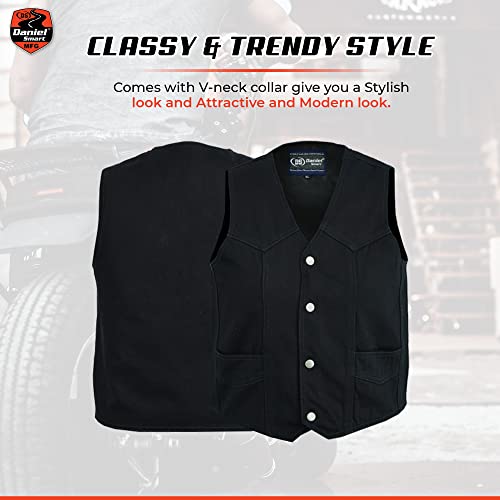 Daniel Smart Kids Jean Vest Premium Quality Denim Vest Kids with Unique V Neck Design and Multiple Pockets3