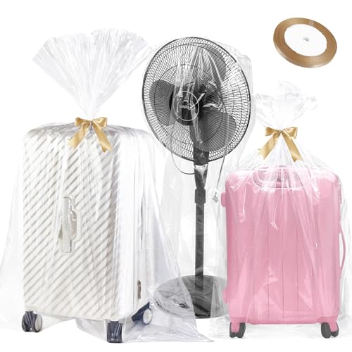 Bolsas de almacenamiento extragrandes de plástico transparente, 5 piezas de 100 x 150 cm, grandes bolsas de almacenamiento de plástico gigantes para equipaje, maleta, muebles, edredón, silla, juguetes