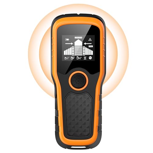 Stud Finder Wall Scanner 5-in-1 - Detector for Wood, Metal, Joists, Pipes, and AC Wires, Upgraded New version Intelligent Chip, High-Definition LCD Display Screen & Audible Alarm
