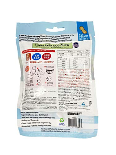 Himalayan Dog Chew Original Yak Cheese Dog Chews, 100% Natural, Long Lasting, Gluten Free, Healthy & Safe Dog Treats, Lactose & Grain Free, Protein Rich, Peanut Bits, Small, Dogs 15 Lbs And Smaller #TOP1