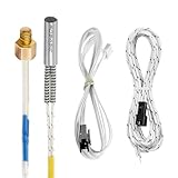 Ender-3 M3 Stud Thermistor Replacement: 1.3m High Temp 3D Printer Thermistor for Creality Ender 3 V2/3 V3/3 Pro/5 Plus/5 Pro, Sturdy and Flexible, with Fast-Plug Connector, by 5Aplusreprap