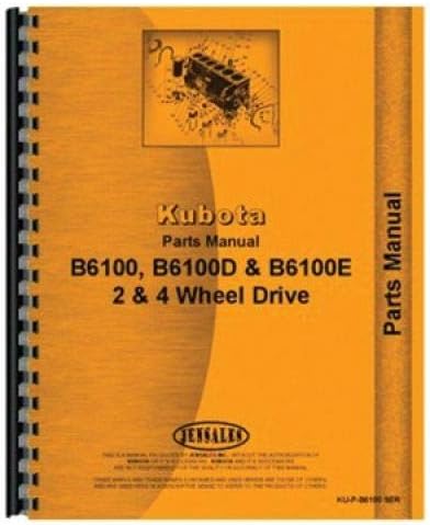 Parts Manual - B6100, B6100D, B6100E, New, Kubota