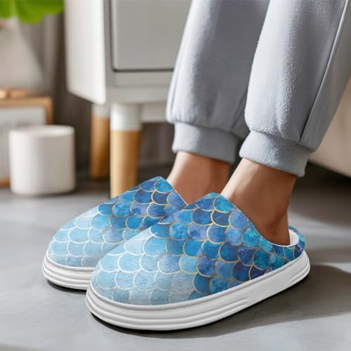 Women Men's Thick Sole Fluffy Slippers Fall Winter Soft Cozy Non-Slip Casual Warm House Shoes for Indoor Outdoor3