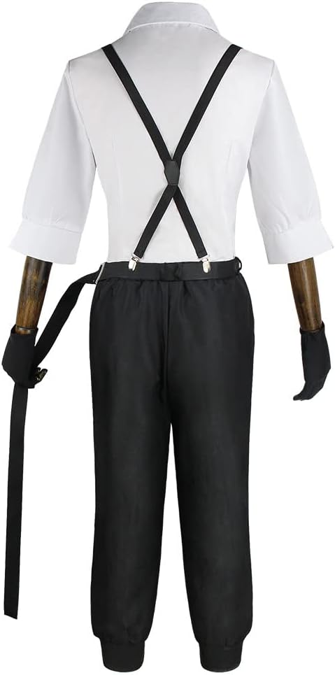 QAHEART Anime Cosplay Costume with Wig, Dazai Osamu Uniforms Ranpo Edogawa Outfit Suits Halloween Party Dress up Set