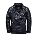 LAUSONS Giubbotto Moto Ecopelle Bambino - Giacca in Pelle Sintetica con Borchie - Cappotti Primavera Autunnali Ragazzi Nero 140/9-10 Anni