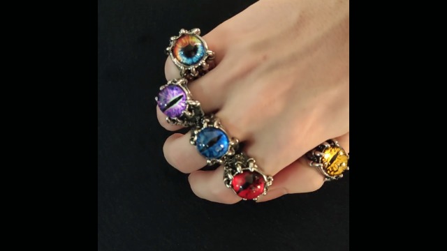 デーモンアイ】【悪魔】【目】【指輪】【男女兼用】【US9号