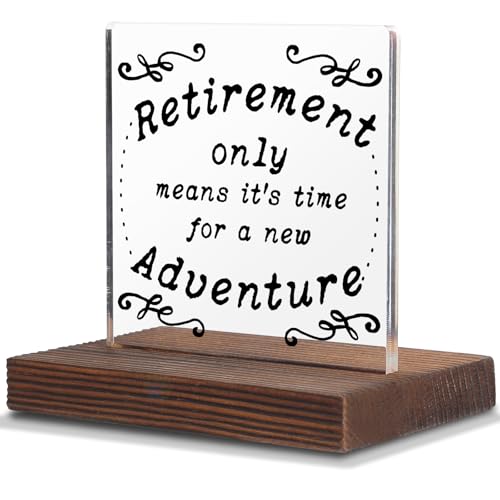 Retirement Sign,Retirement Going Away Farewell Goodbye Leaving Gifts for Coworker, Teacher, Mother, Father, Retiree at Work Office Decorative Signs Plaques SWS148