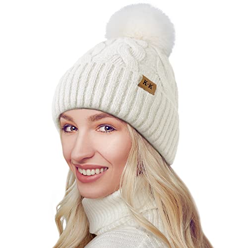 JORYEE Winetermütze Damen - Mütze Damen Winter Warme Gestrickte Beanie...