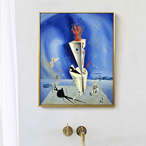 Kway Salvador Dali Wall Art Prints - Apparatus And Hand Poster - Abstract Canvas Artwork Surrealism Painting Cool Wall Decor For Living Room Office Unframed (12X16In/30X40Cm) #TOP4