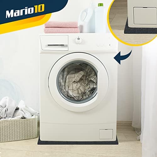 Mario10 Anti-Vibration Washing Machine mat, 60 x 60 x 1 cm. Made in EU. Easily Cut to Size, odorless Anti-Slip mat. The Environmentally Friendly Rubber mat.