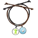 Size: The size of pendant is 2 cm (0.8 inch) in diameter. The length each bracelet is adjustable between 19cm â€“ 22.5 cm (7.4 inch â€“ 8.8 inch)