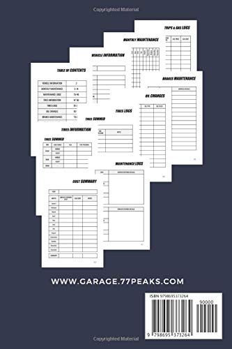Vehicle Maintenance Log Book: Routine Service and Repairs Record Book for Cars, Trucks, Motorcycles and Other Vehicles with Parts List and Mileage Log (Car Maintenance Log Books)