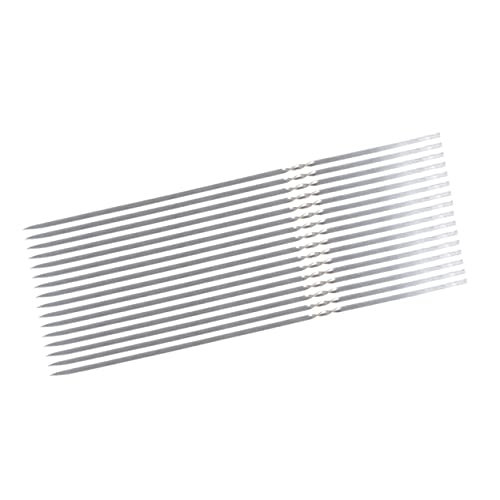 Hemobllo 20piezas Brochetas de Acero Inoxidable Barbacoa Pinchos Antiadherentes para Parrilla para Pinchos Morunos Cocina