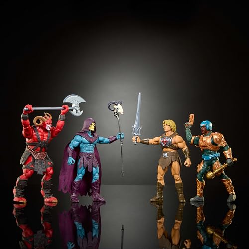 Masters of the Universe Action Figure Toy 4 Pack, 5.5 Inch 2026 Movie Accurate with 1 Exclusive, 14 Posable Joints, Galitzine Elba Björnsson (Amazon Exclusive)
