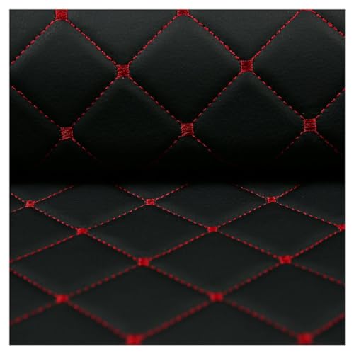 Tissu ameublement simili-cuir noir motif diamant pour rénover vos sièges