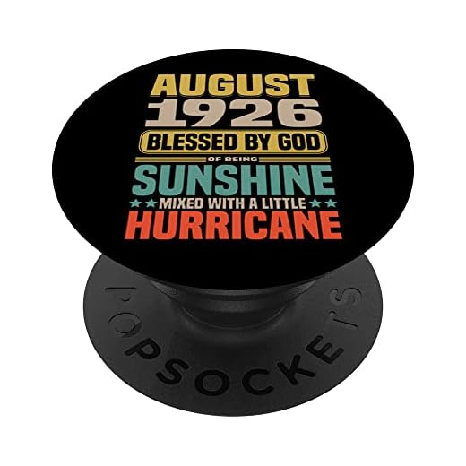 Cumpleaños 365 de agosto de 1926 - Regalo de 96 cumpleaños PopSockets PopGrip Intercambiable