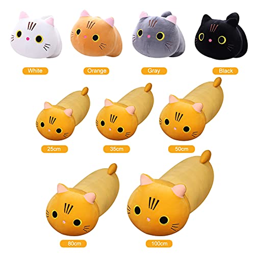 Eastdall Brinquedo De Pelúcia Em Forma De Gato Fofo,Travesseiro macio de pelúcia bonito C-at em form