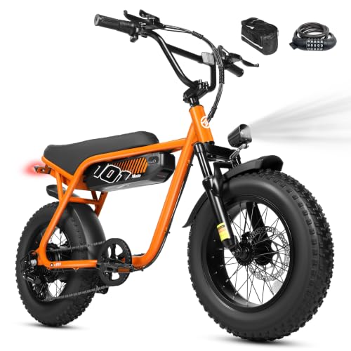 V101 Electric Bike for Adults, 16" x4.0 Fat Tire,48V13Ah 20+MPH Ebike, 7-Speed Front Suspension, Dirt E-Moped, 60 Miles Electric Motorcycle, for Youth & Adults image 5