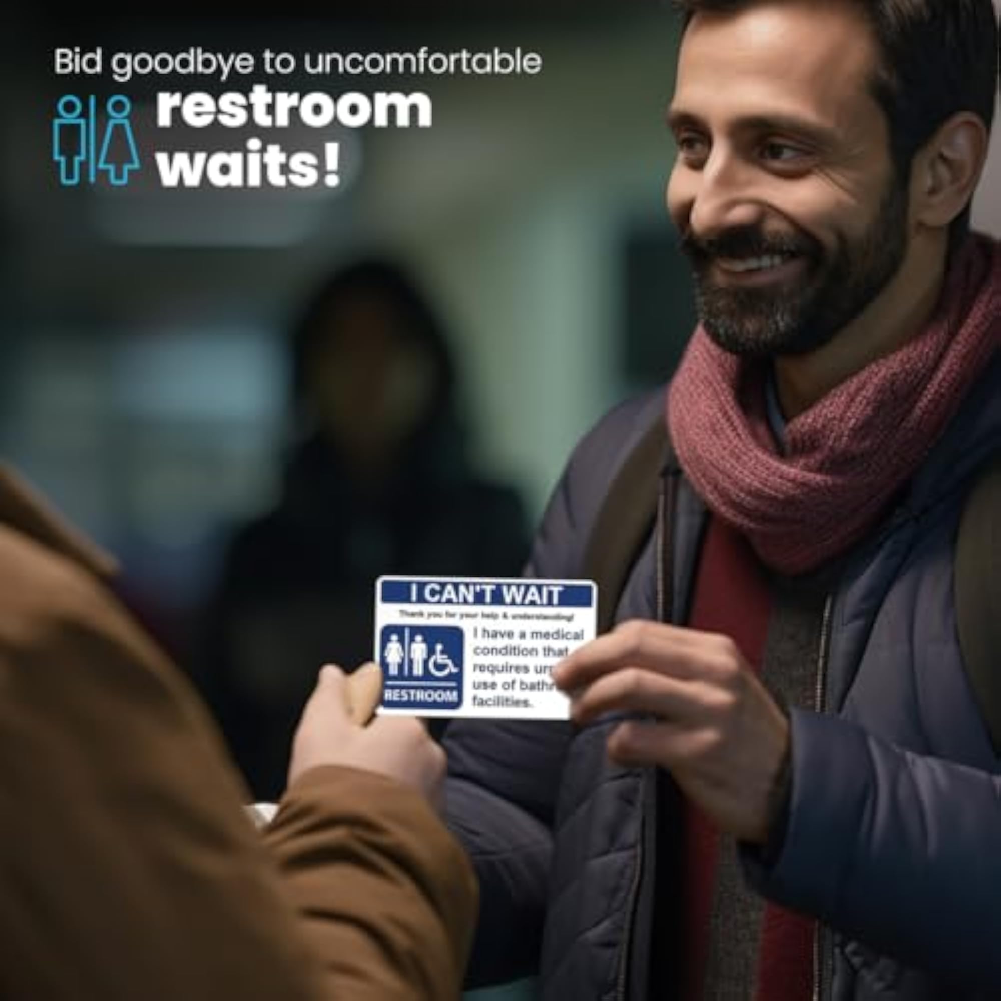 IBS IBD Bathroom Card, Crohn's Colitis
