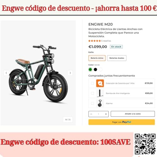 Engwe c&oacute;digo de descuento: 100SAVE &ndash; Ahorra un 10%
