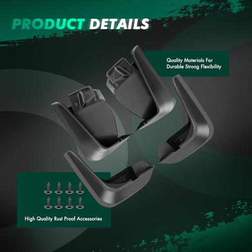 Image of SCITOO Set of 4PCS Universal mud Flaps for 2012-2015 for Honda Civic Front & Rear mud Flaps Splash Guard Set